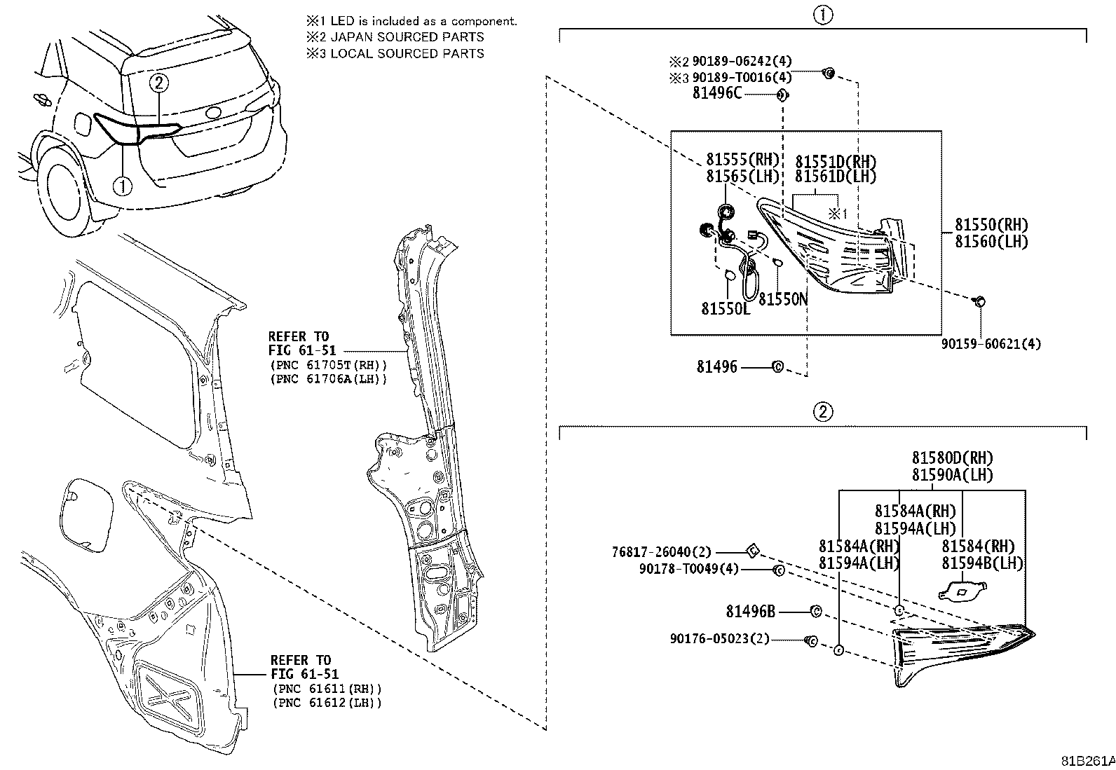Exploded illustration 81B261A