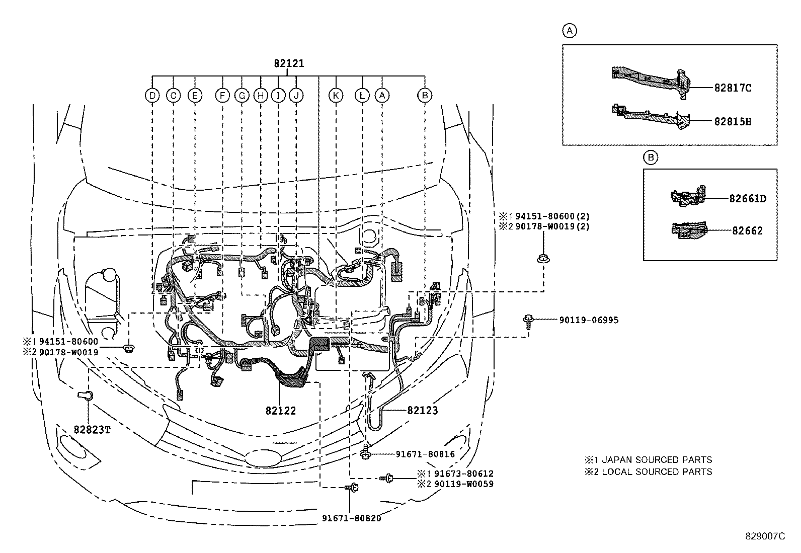 Exploded illustration 829007C