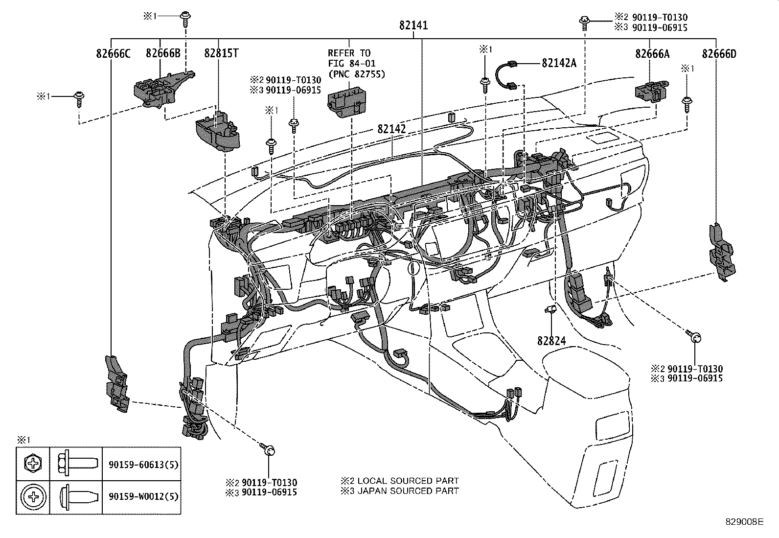 Exploded illustration 829008E