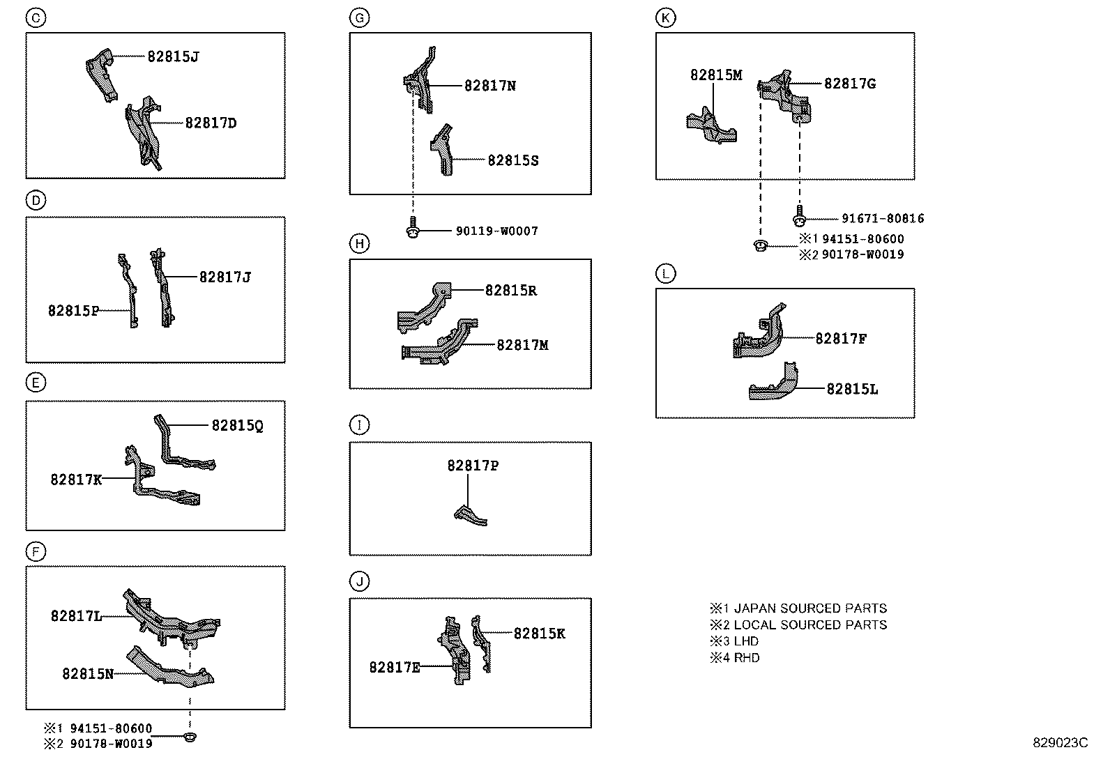 Exploded illustration 829023C