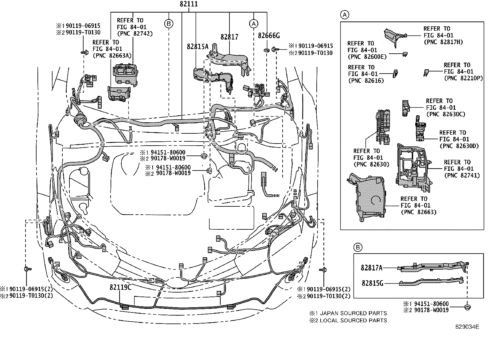 Exploded illustration 829034E