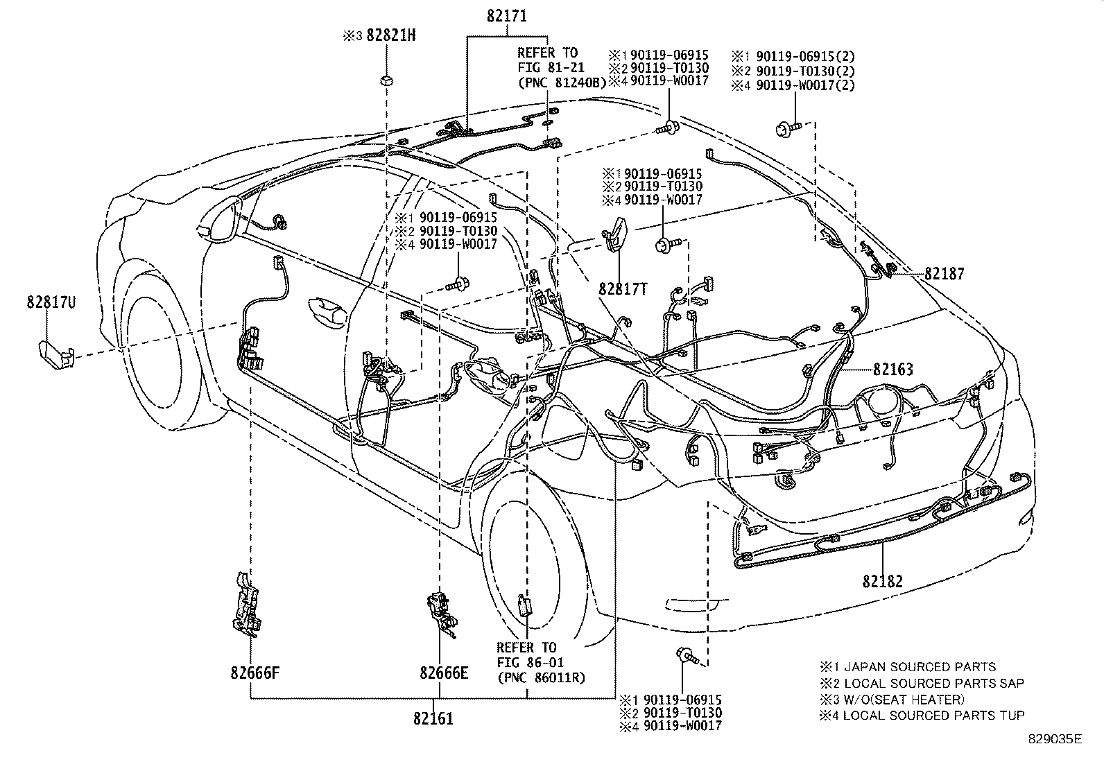 Exploded illustration 829035E