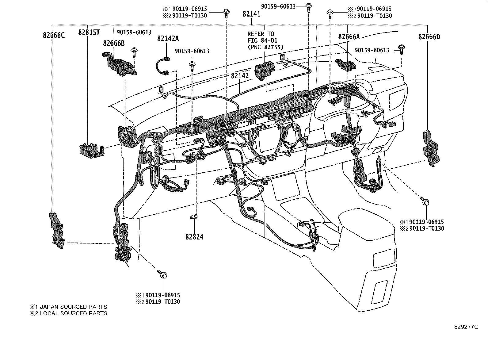 Exploded illustration 829277C
