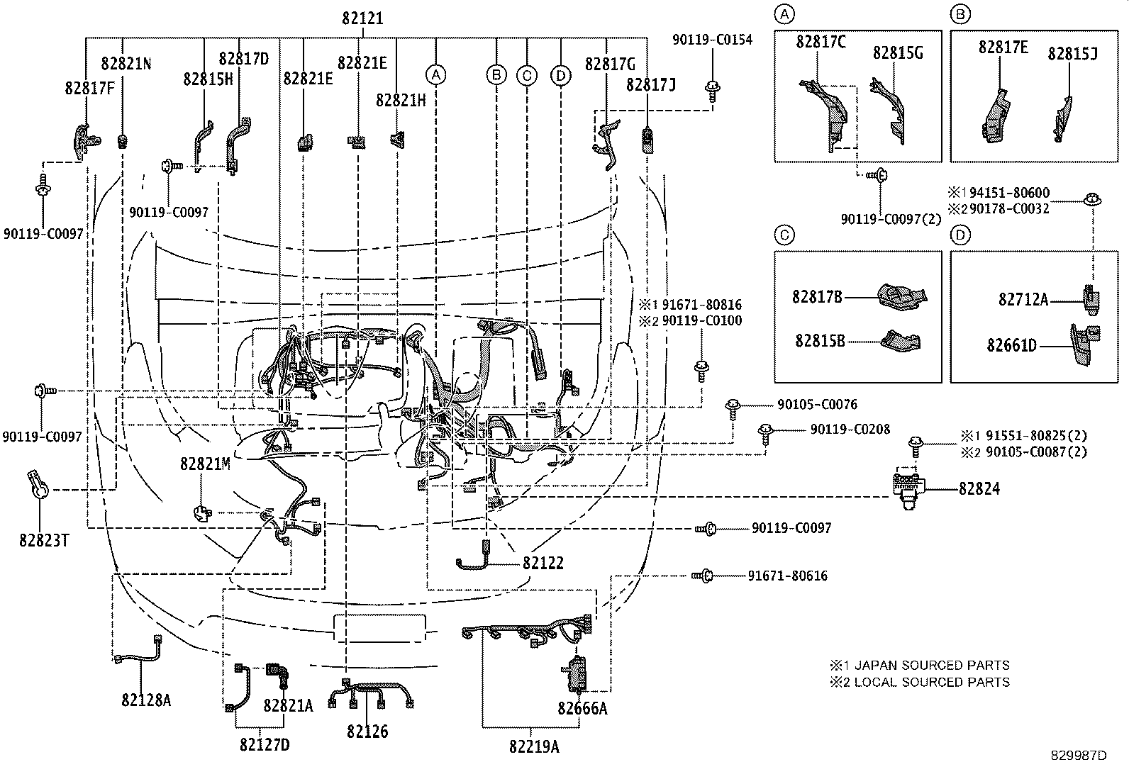 Exploded illustration 829987D