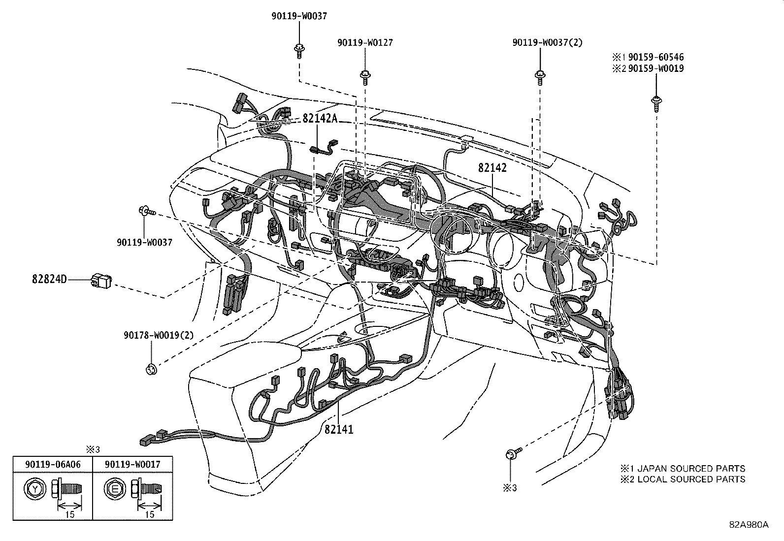 Exploded illustration 82A980A