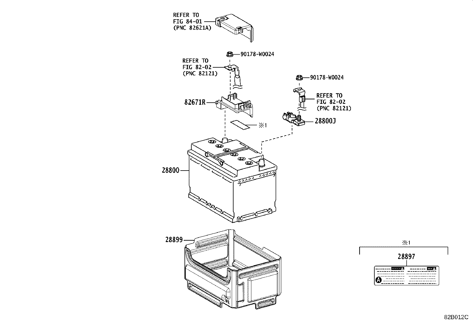 Exploded illustration 82B012C