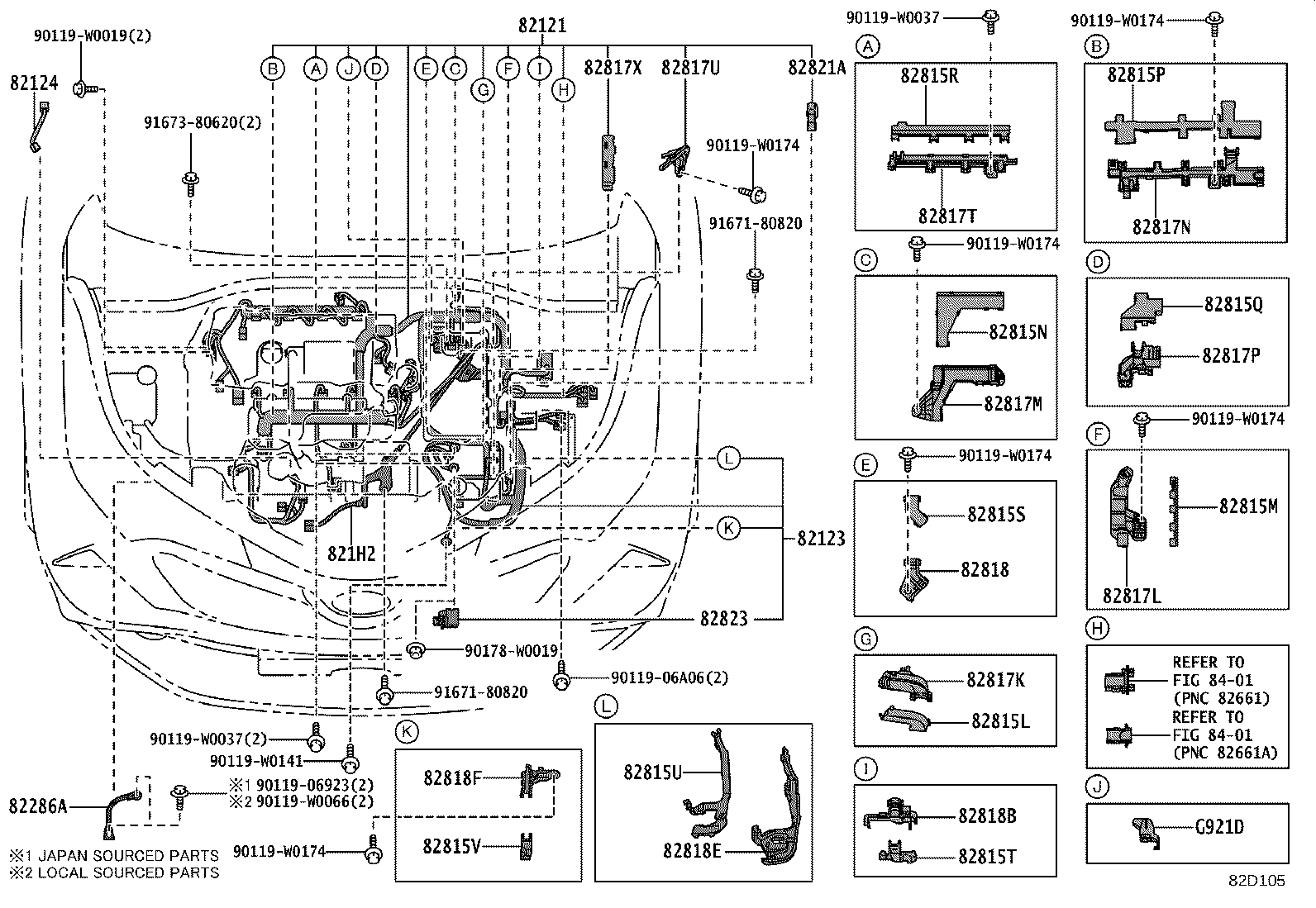 Exploded illustration 82D105