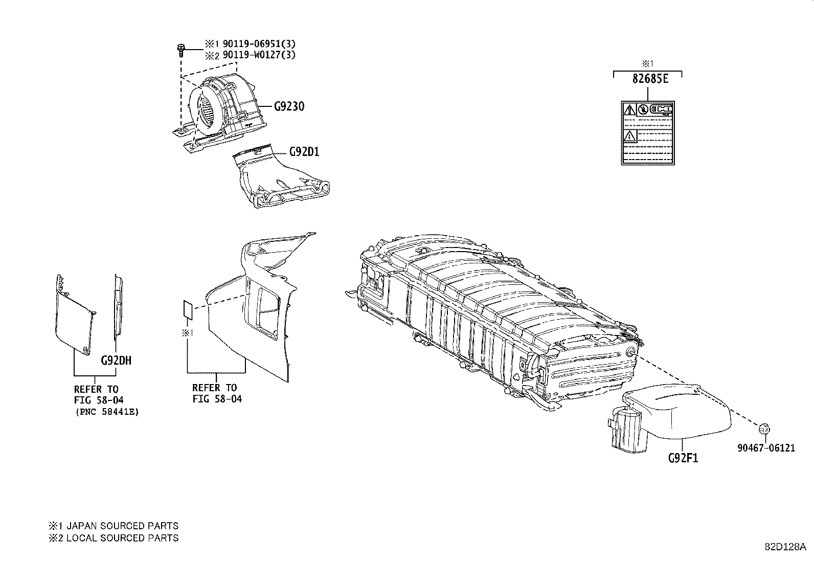 Exploded illustration 82D128A