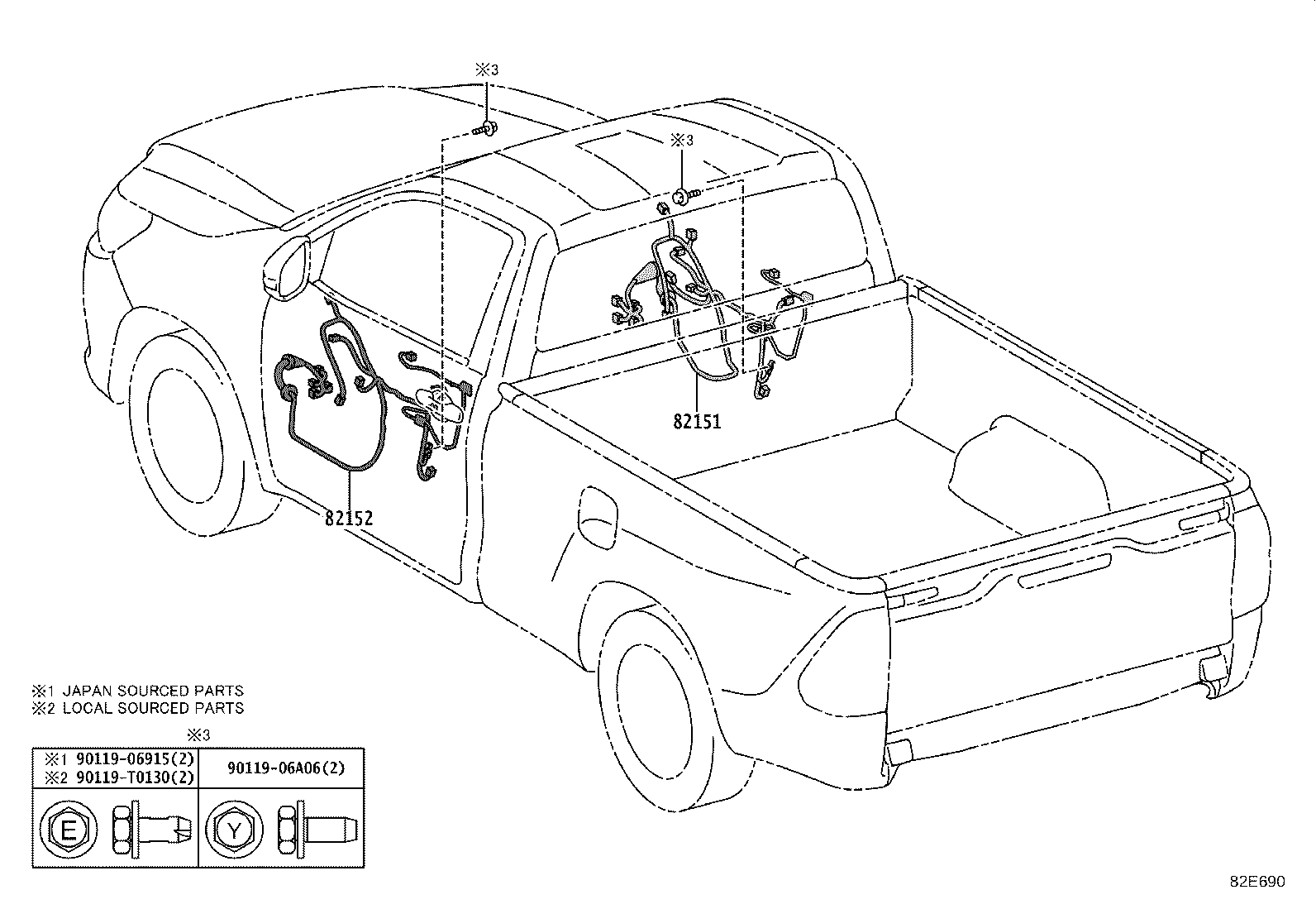 Exploded illustration 82E690