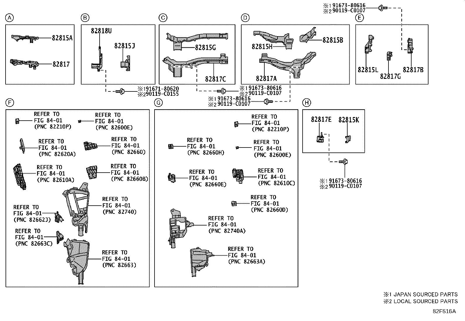 Exploded illustration 82F516A