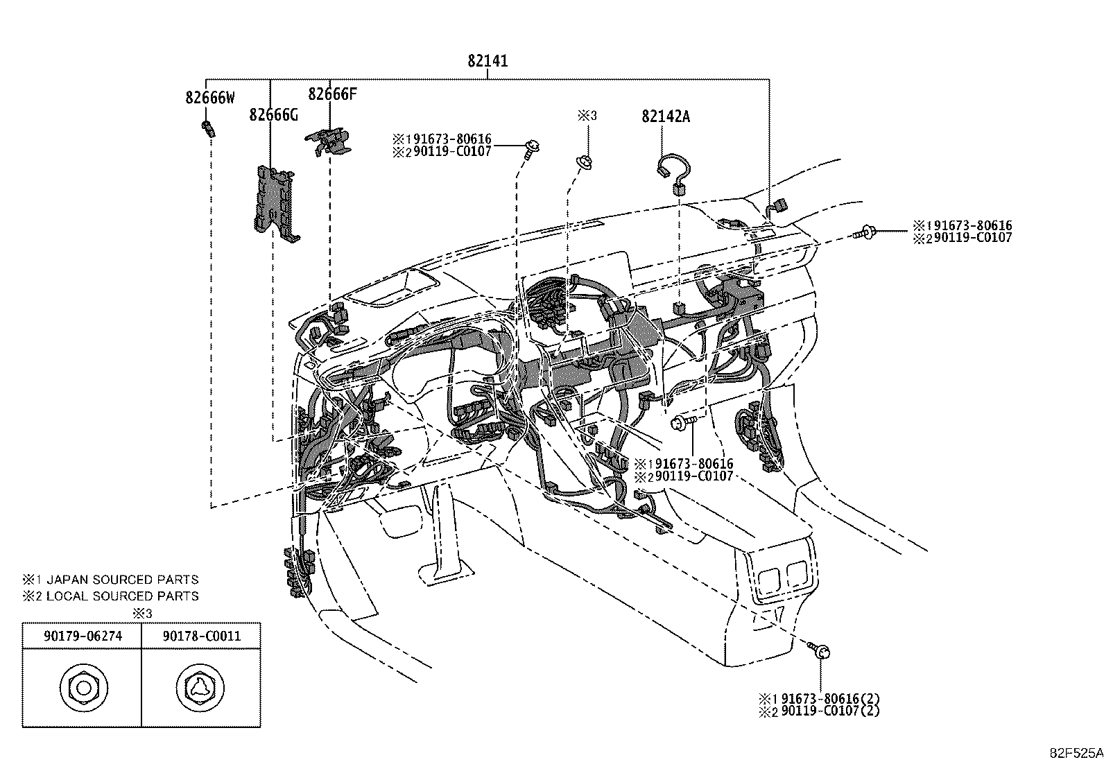 Exploded illustration 82F525A
