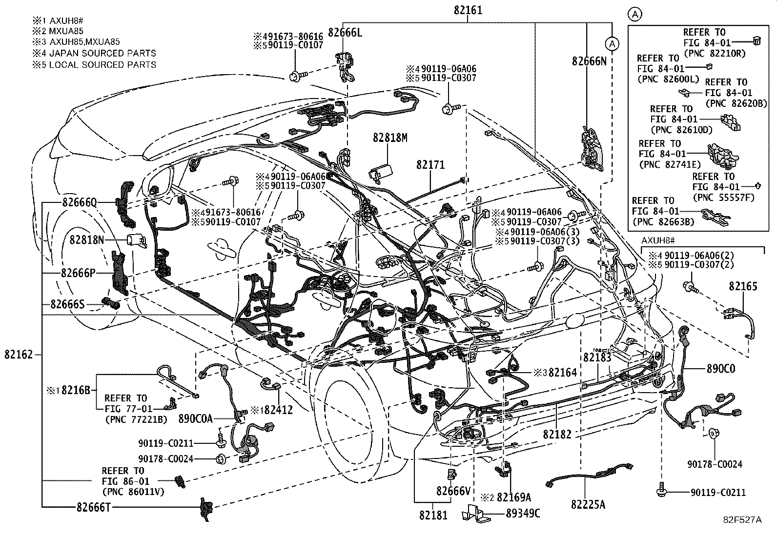 Exploded illustration 82F527A
