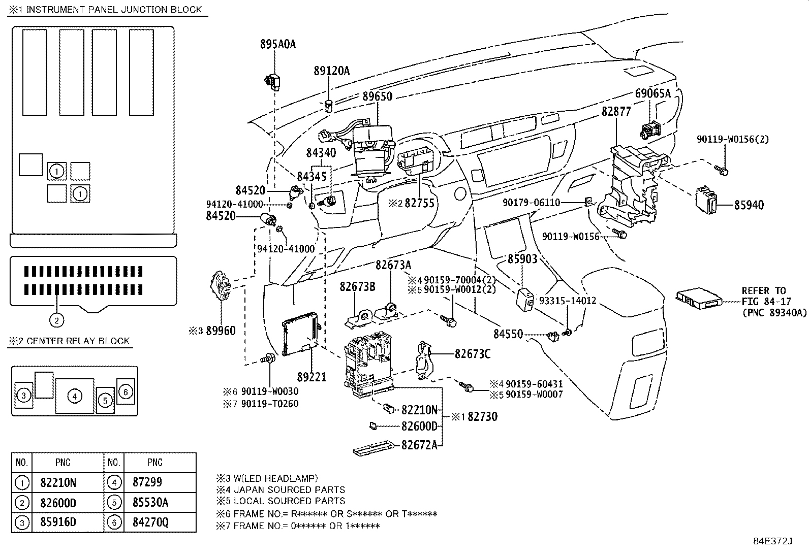 Exploded illustration 84E372J