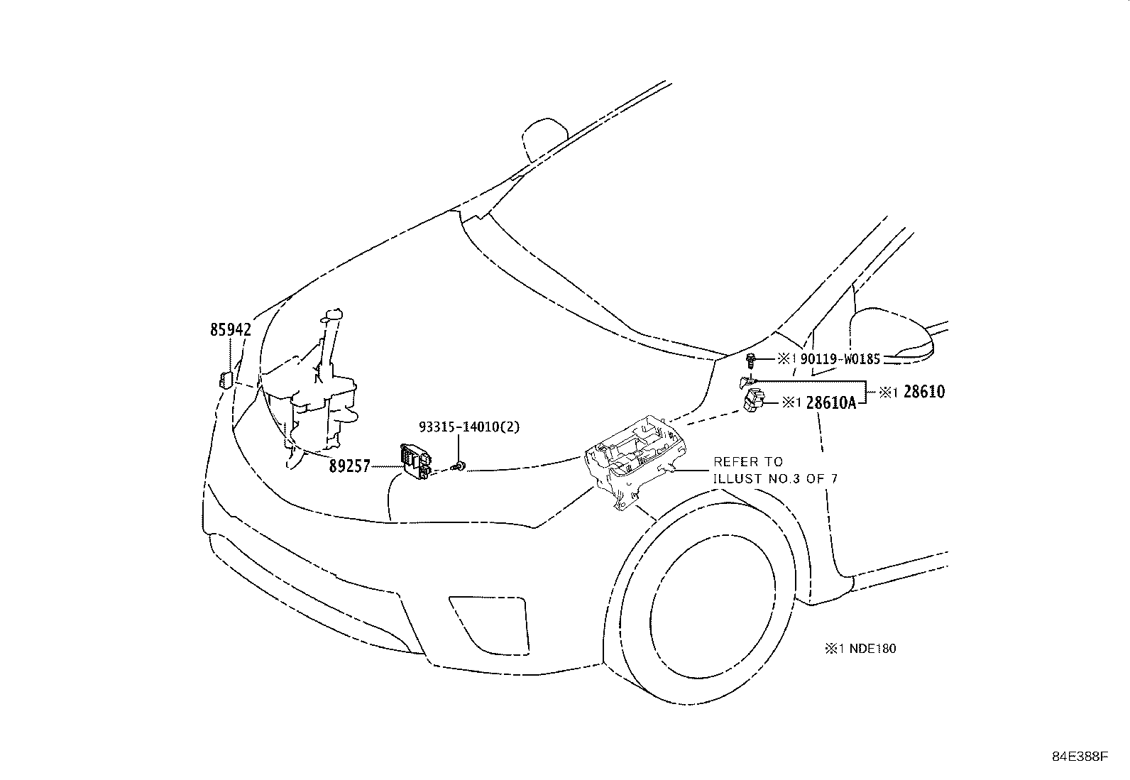Exploded illustration 84E388F