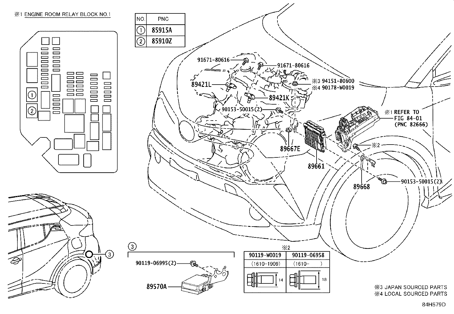 Exploded illustration 84H579D
