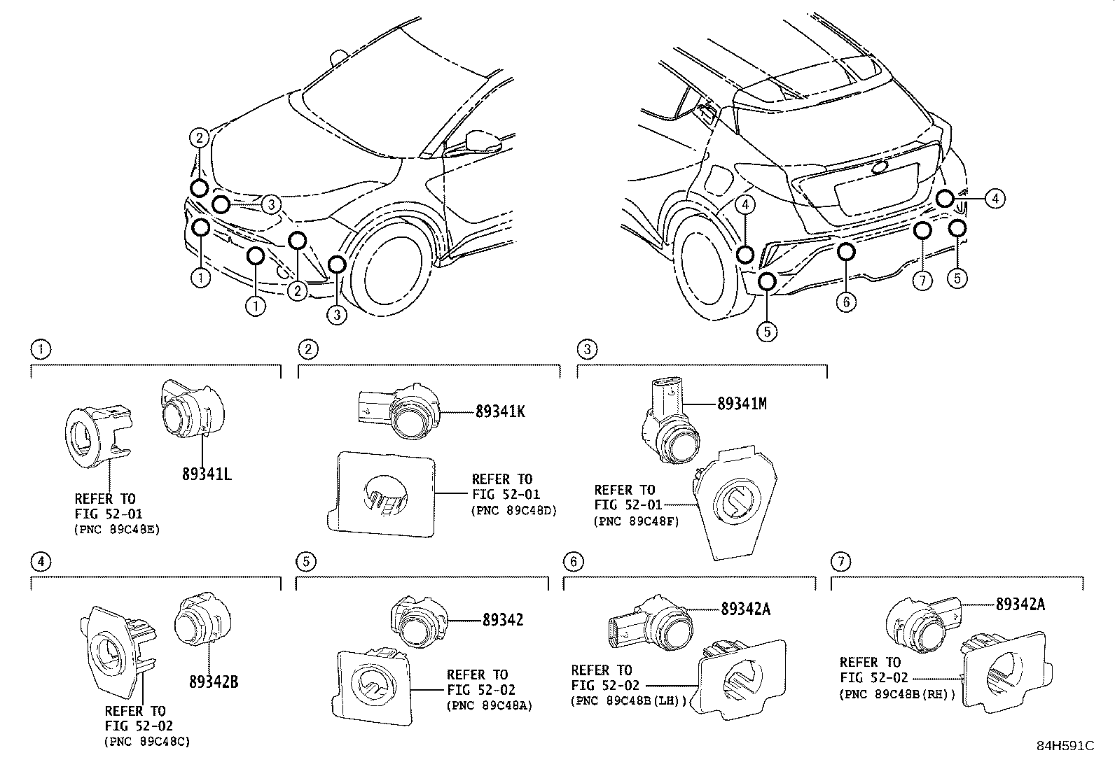 Exploded illustration 84H591C