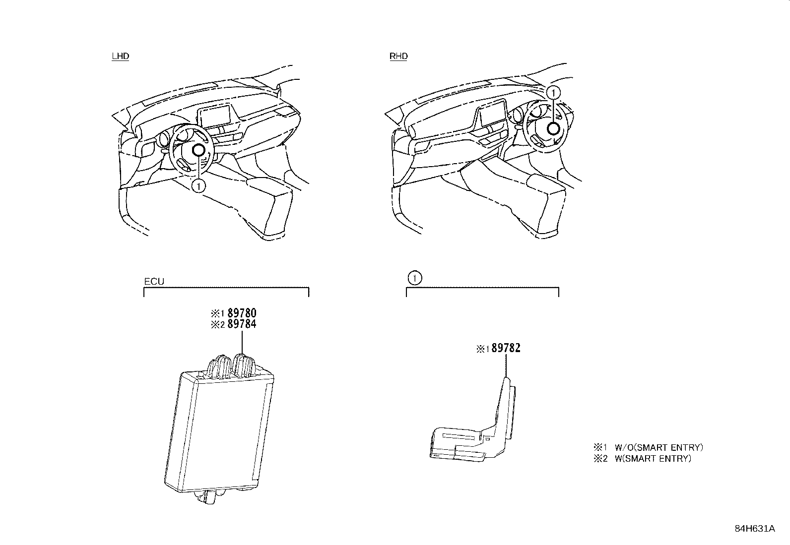 Exploded illustration 84H631A