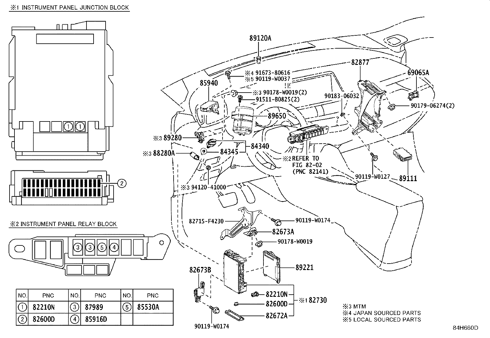 Exploded illustration 84H660D