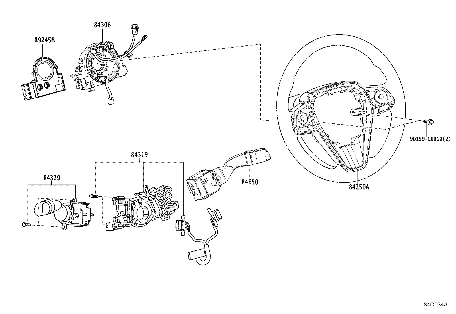 Exploded illustration 84O034A