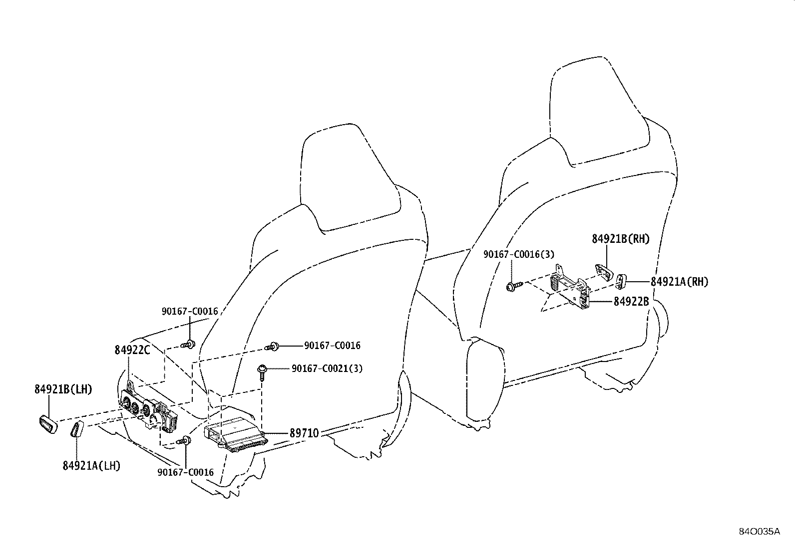 Exploded illustration 84O035A