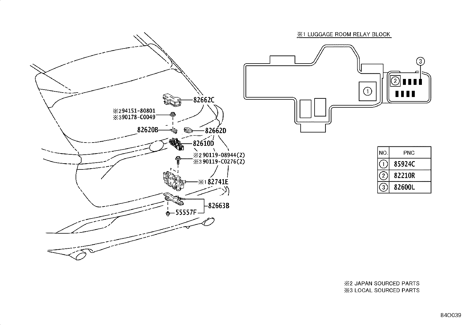 Exploded illustration 84O039