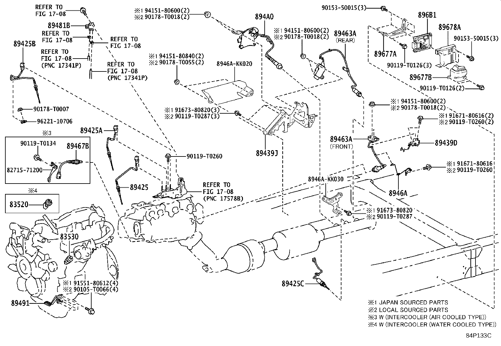 Exploded illustration 84P133C