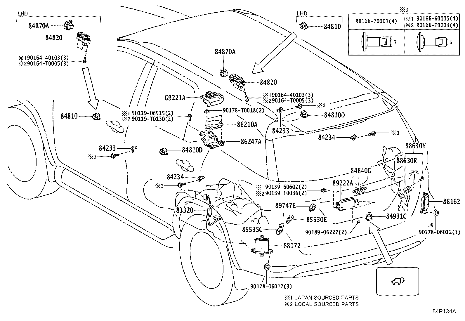 Exploded illustration 84P134A