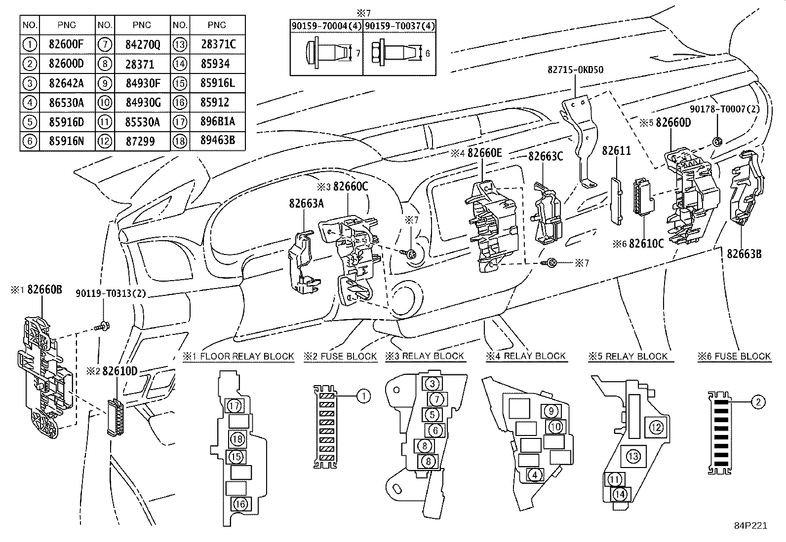Exploded illustration 84P221