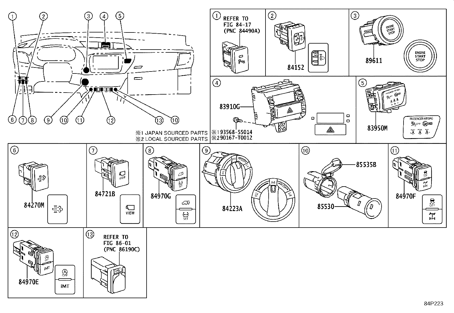 Exploded illustration 84P223