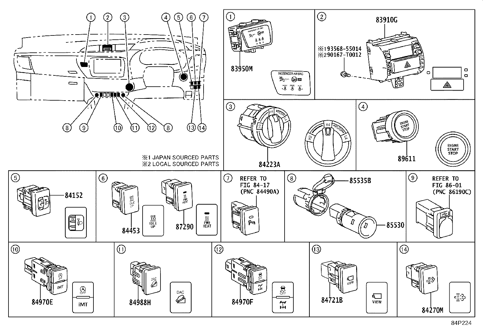 Exploded illustration 84P224