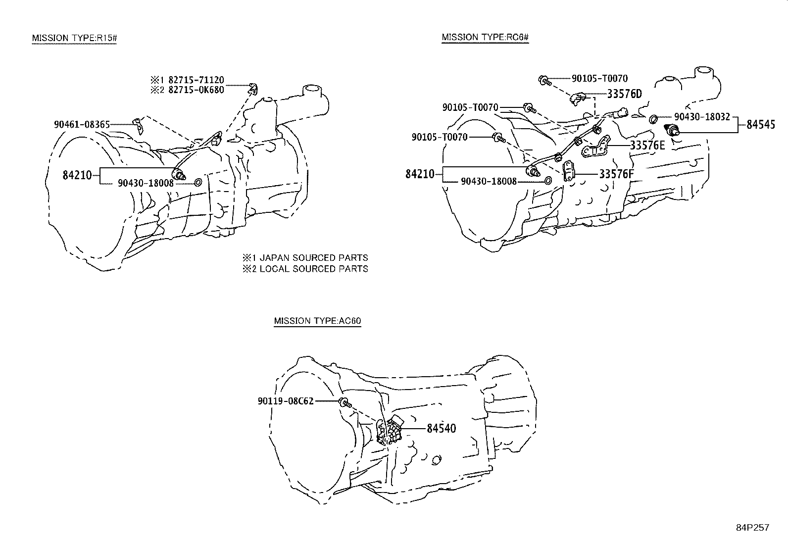 Exploded illustration 84P257