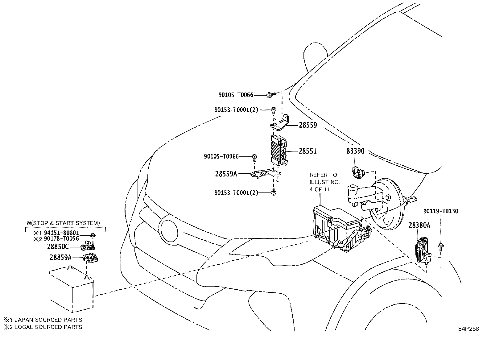 Exploded illustration 84P258