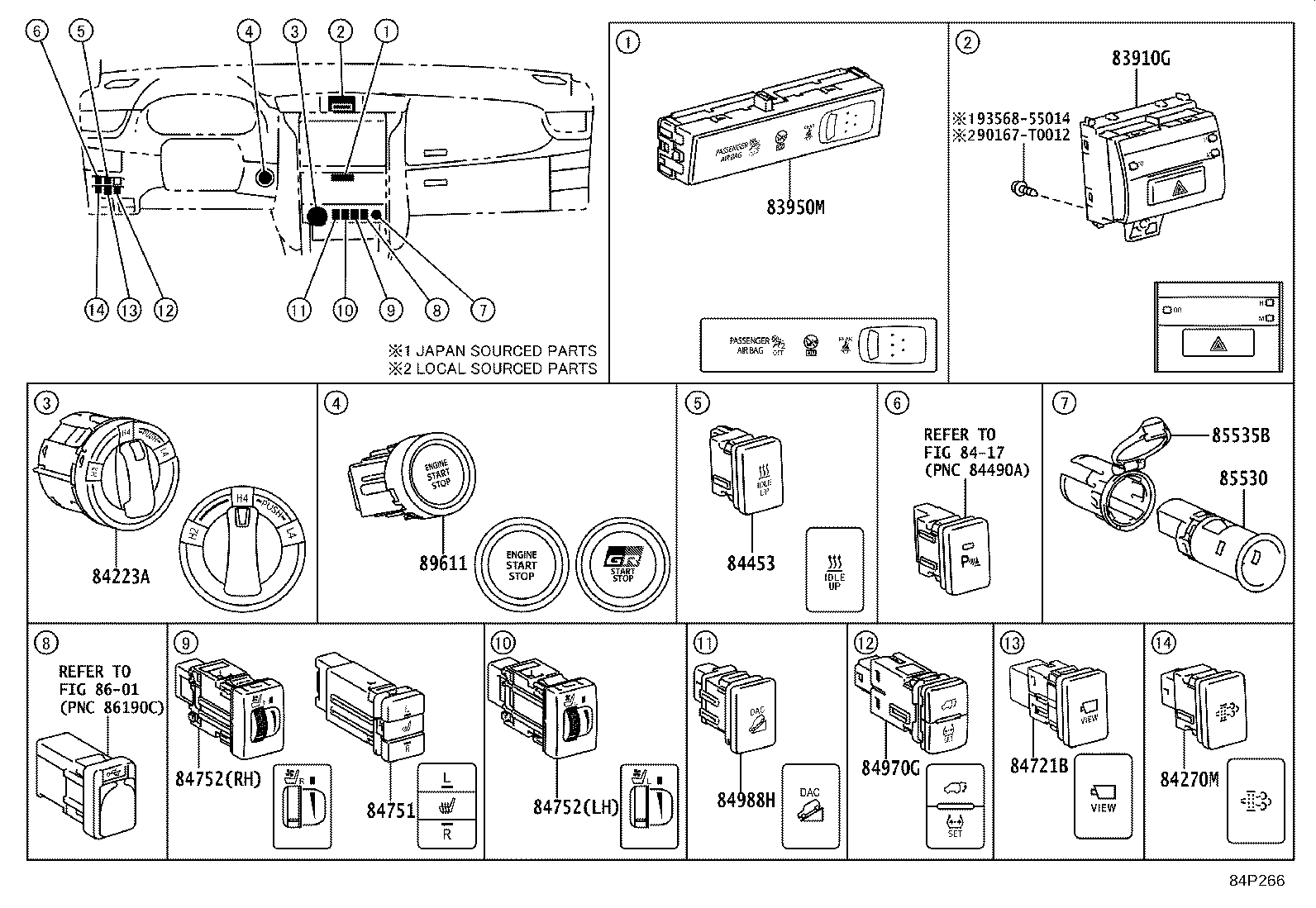 Exploded illustration 84P266
