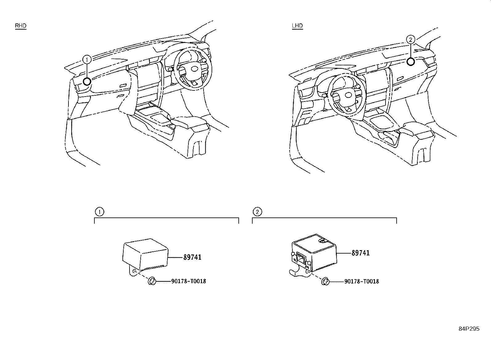 Exploded illustration 84P295