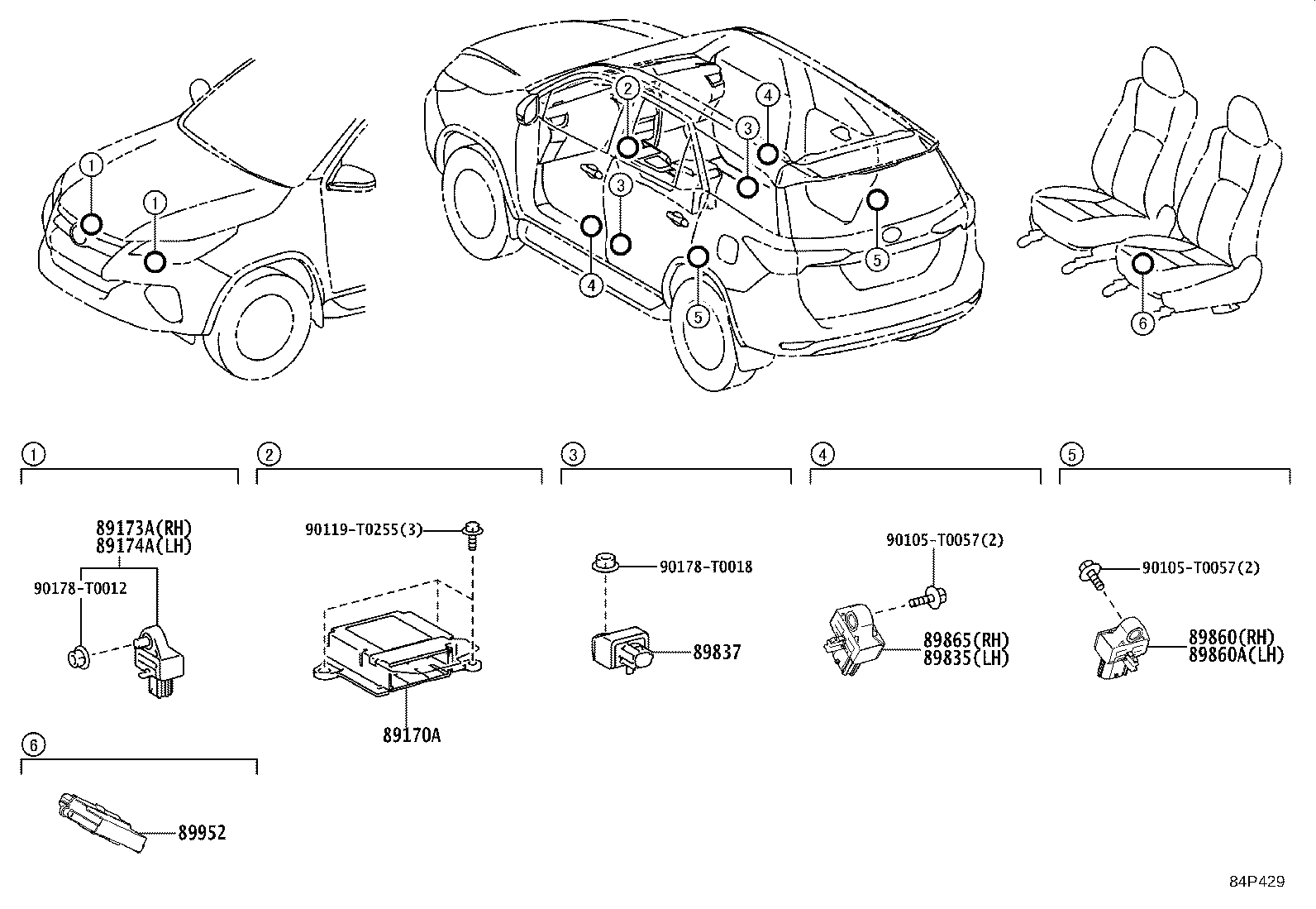 Exploded illustration 84P429