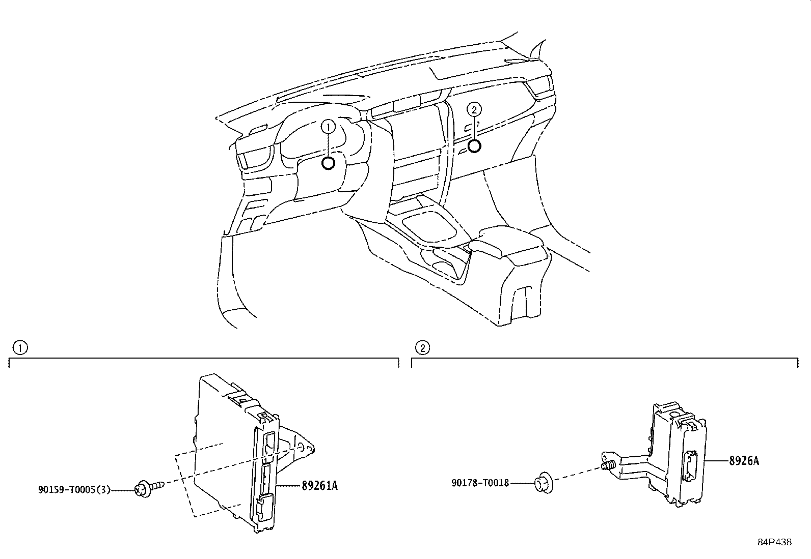Exploded illustration 84P438