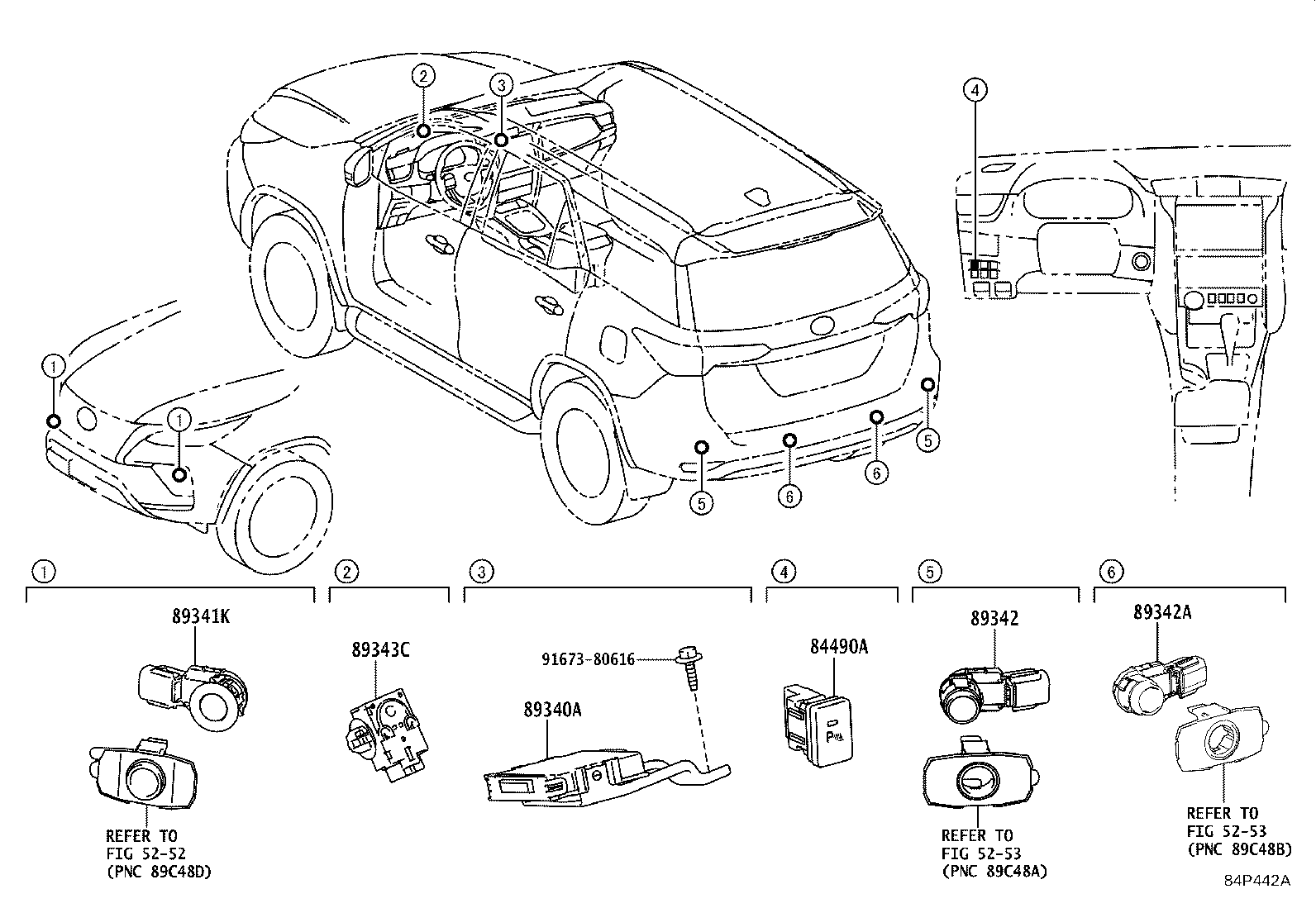 Exploded illustration 84P442A