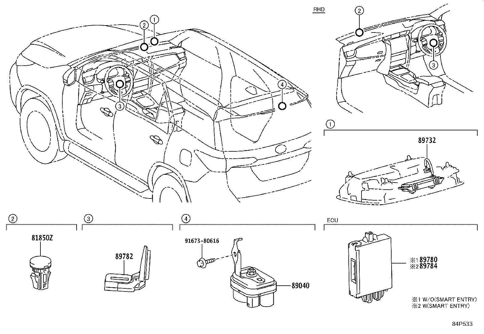 Exploded illustration 84P533