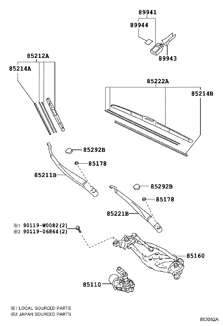 Exploded illustration 853052A