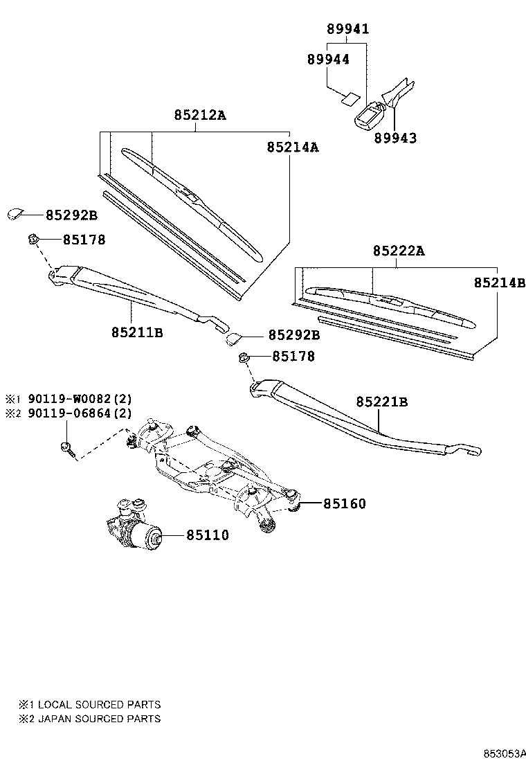 Exploded illustration 853053A