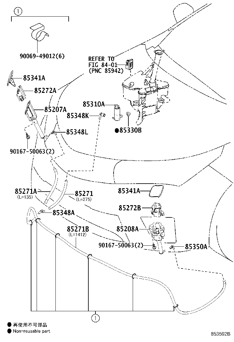 Exploded illustration 853592B