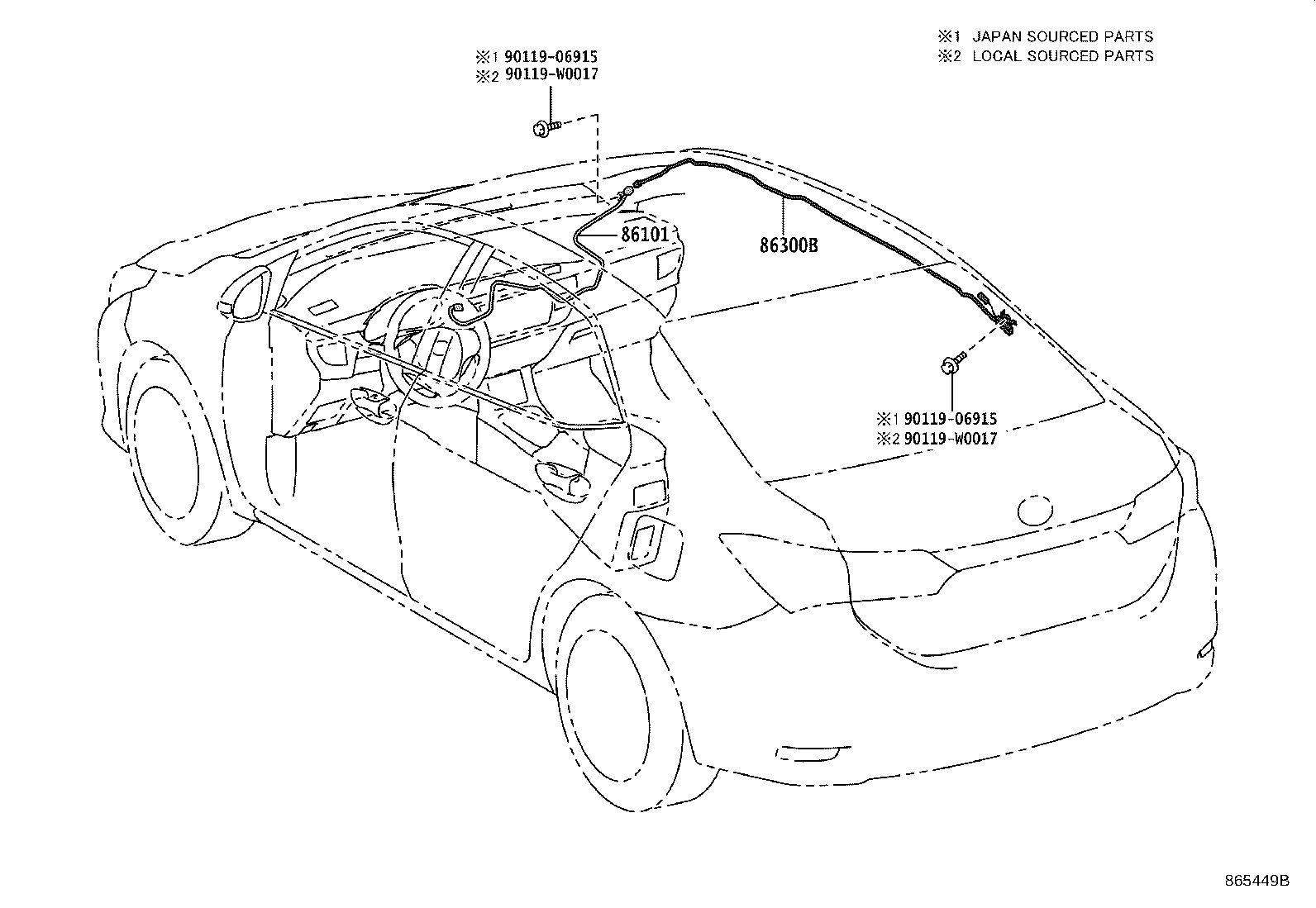 Exploded illustration 865449B