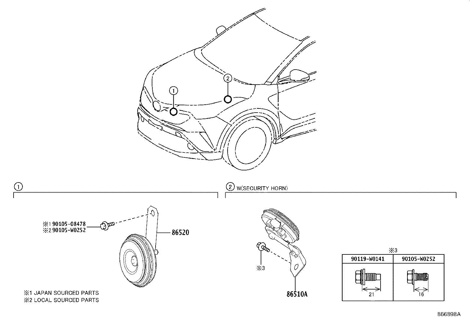 Exploded illustration 866898A