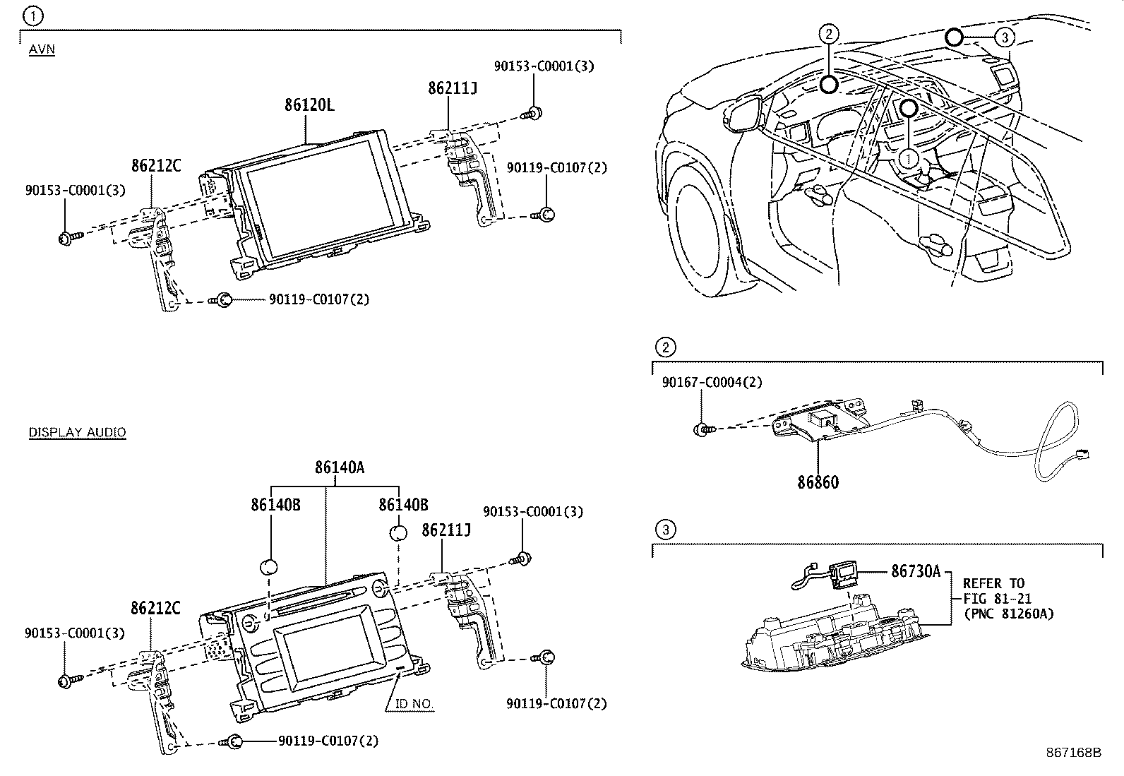 Exploded illustration 867168B