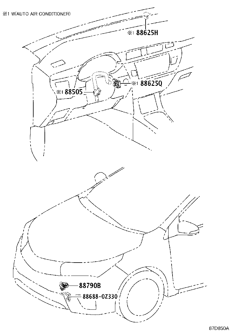 Exploded illustration 87D850A