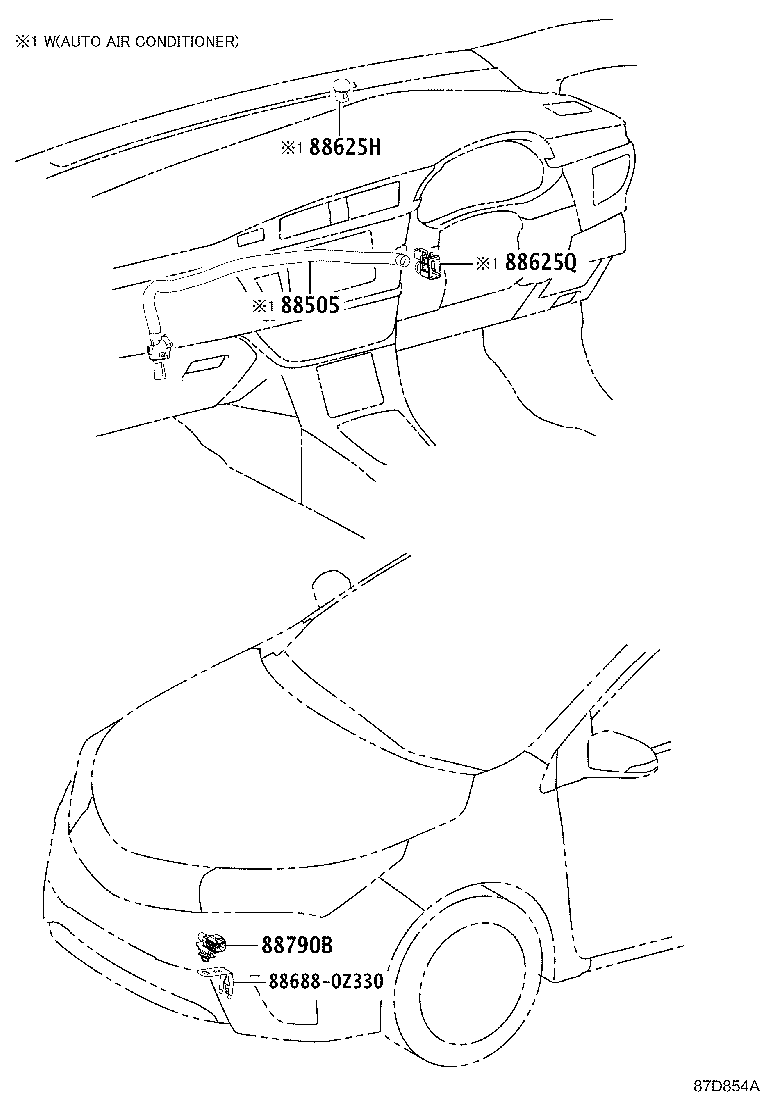 Exploded illustration 87D854A