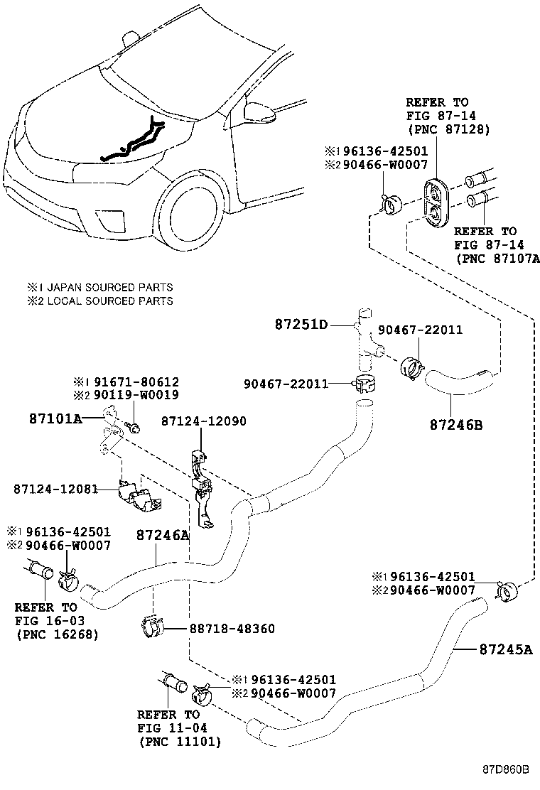 Exploded illustration 87D860B