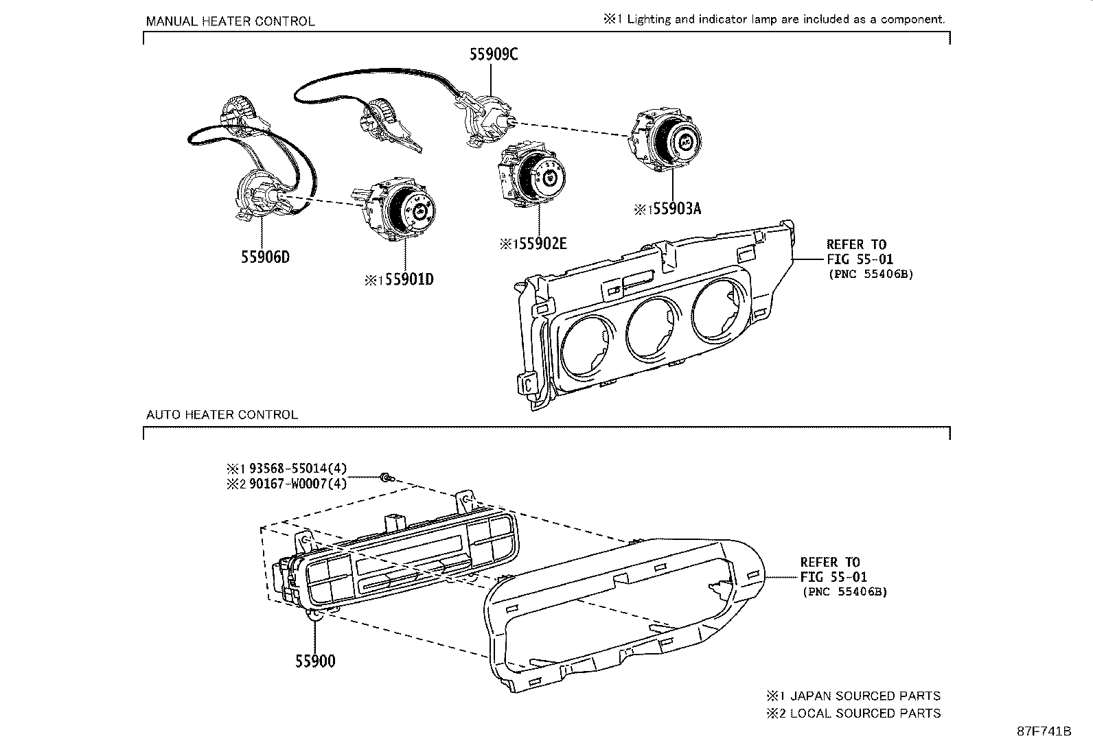 Exploded illustration 87F741B