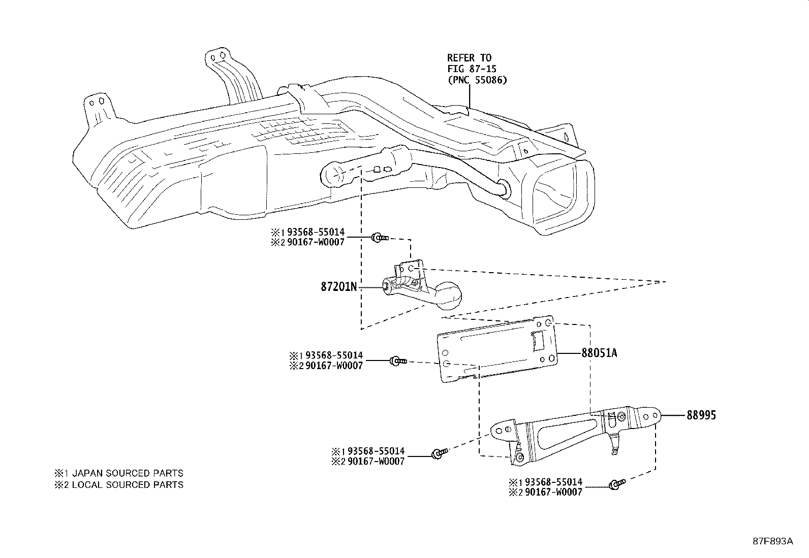 Exploded illustration 87F893A