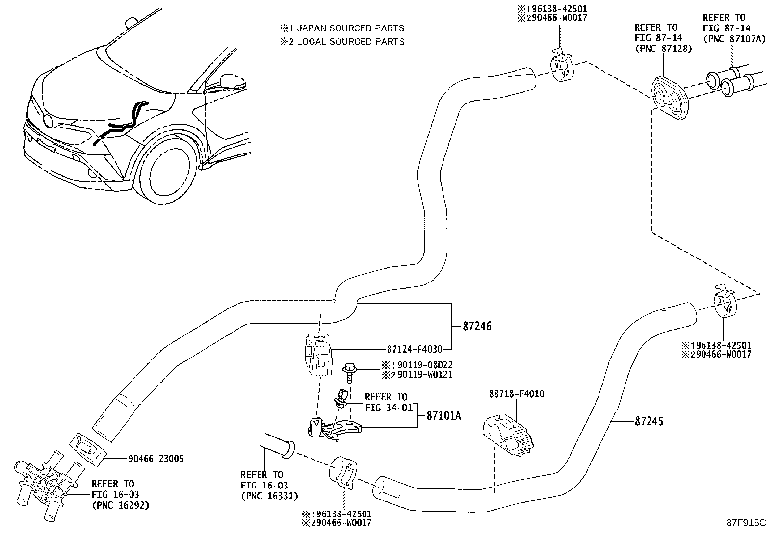 Exploded illustration 87F915C